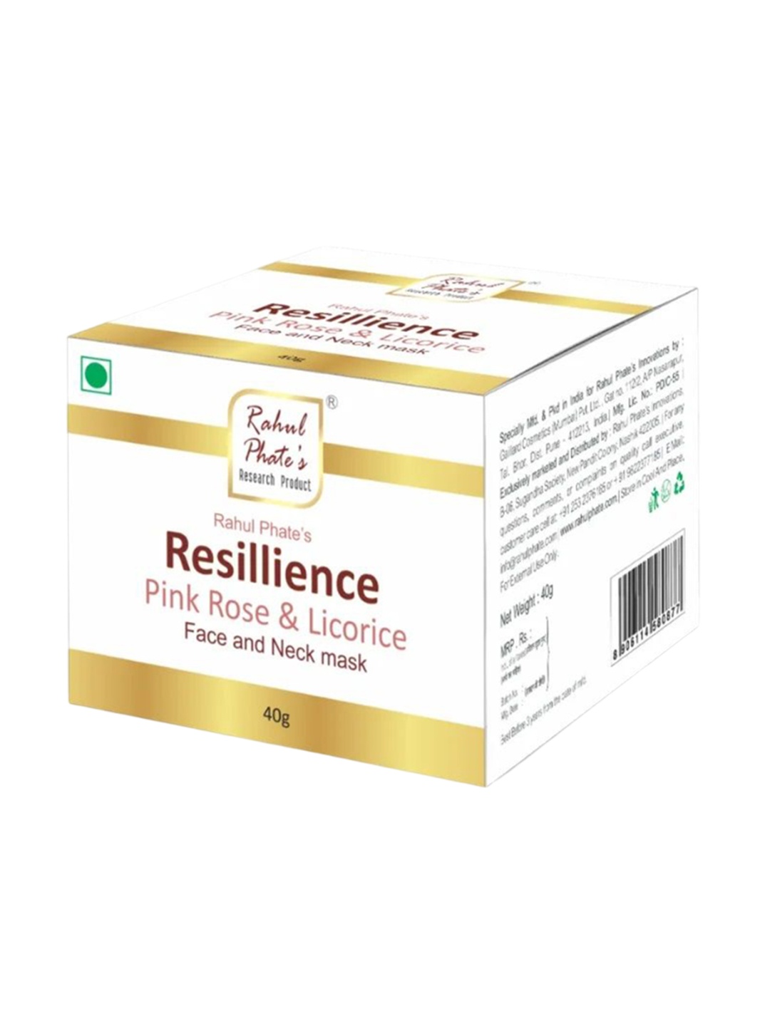 

Rahul Phate Research Product Resillience Pink Rose & Liguorice Face & Neck Mask - 50g, White