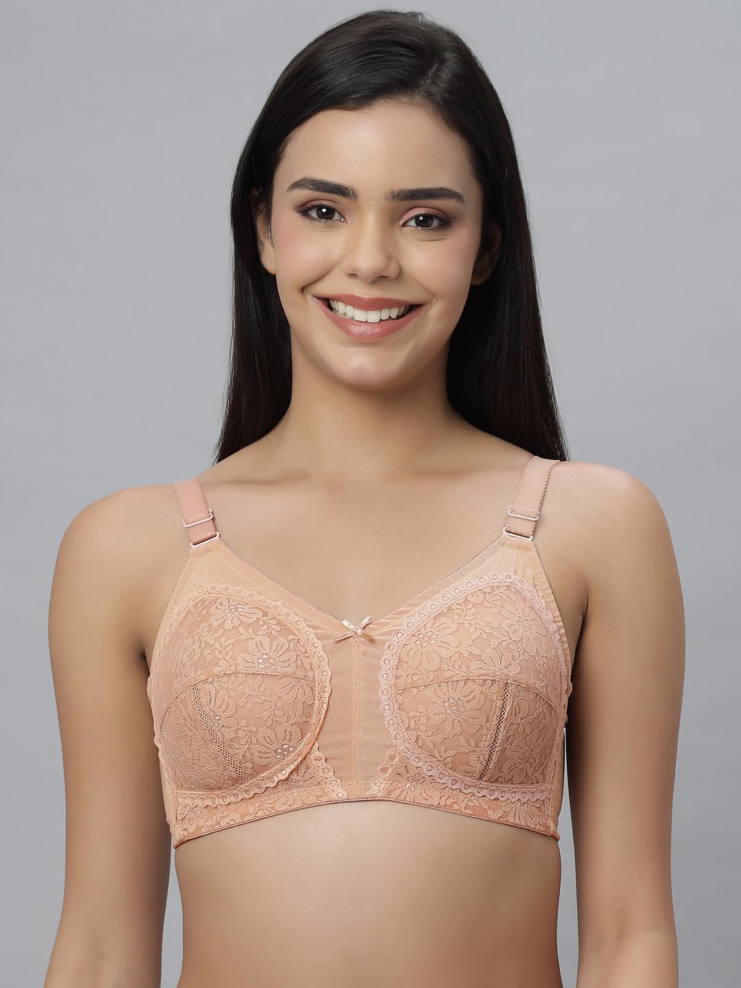 

Bluenixie Floral Bra Full Coverage, Nude