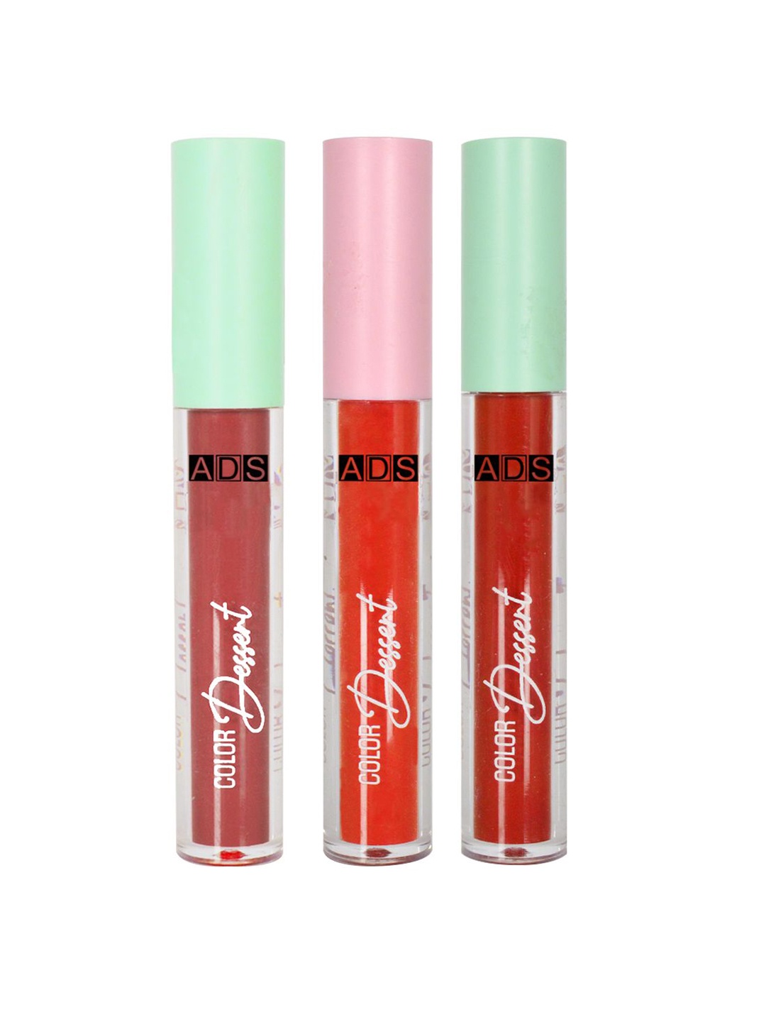 

A.D.S Set Of 3 Ultra Long-Lasting Liquid Matte Lipstick-4ml Each-06-14-15, Red