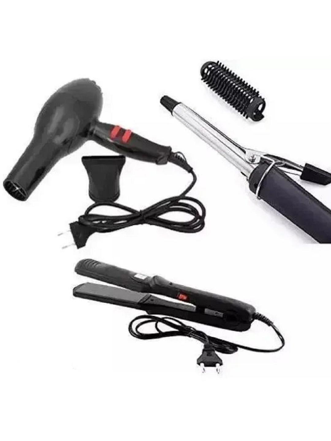 

RK INDIA Dryer 1500 Watts, Straightener 522 & Curler 471B, Black