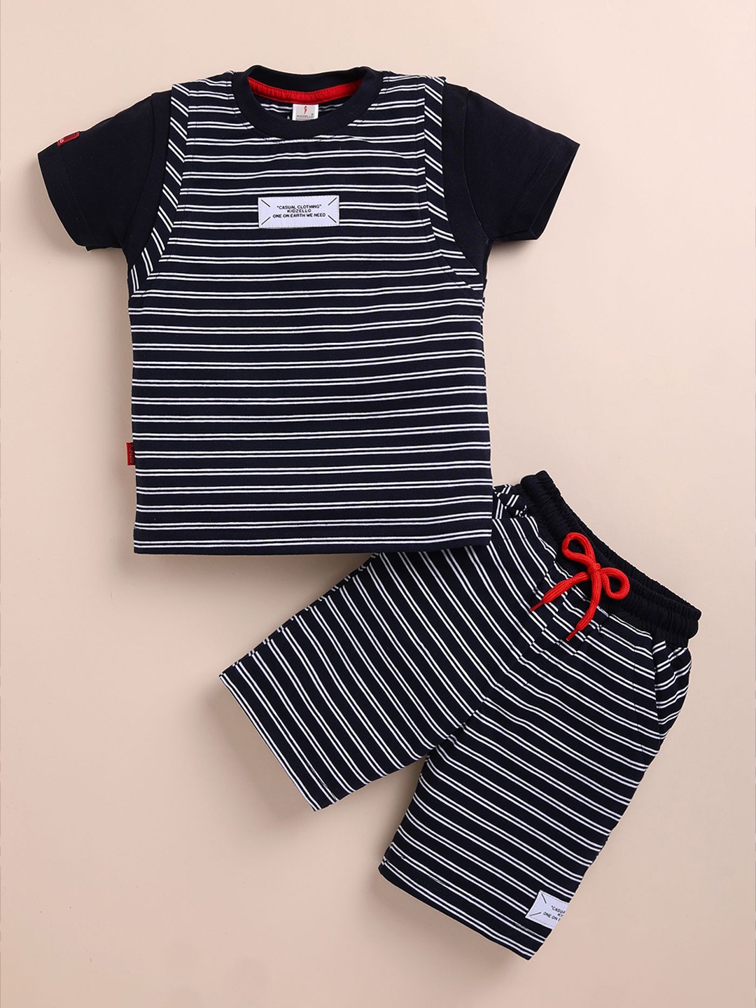 

BAESD Boys Striped T-shirt with Shorts, Blue