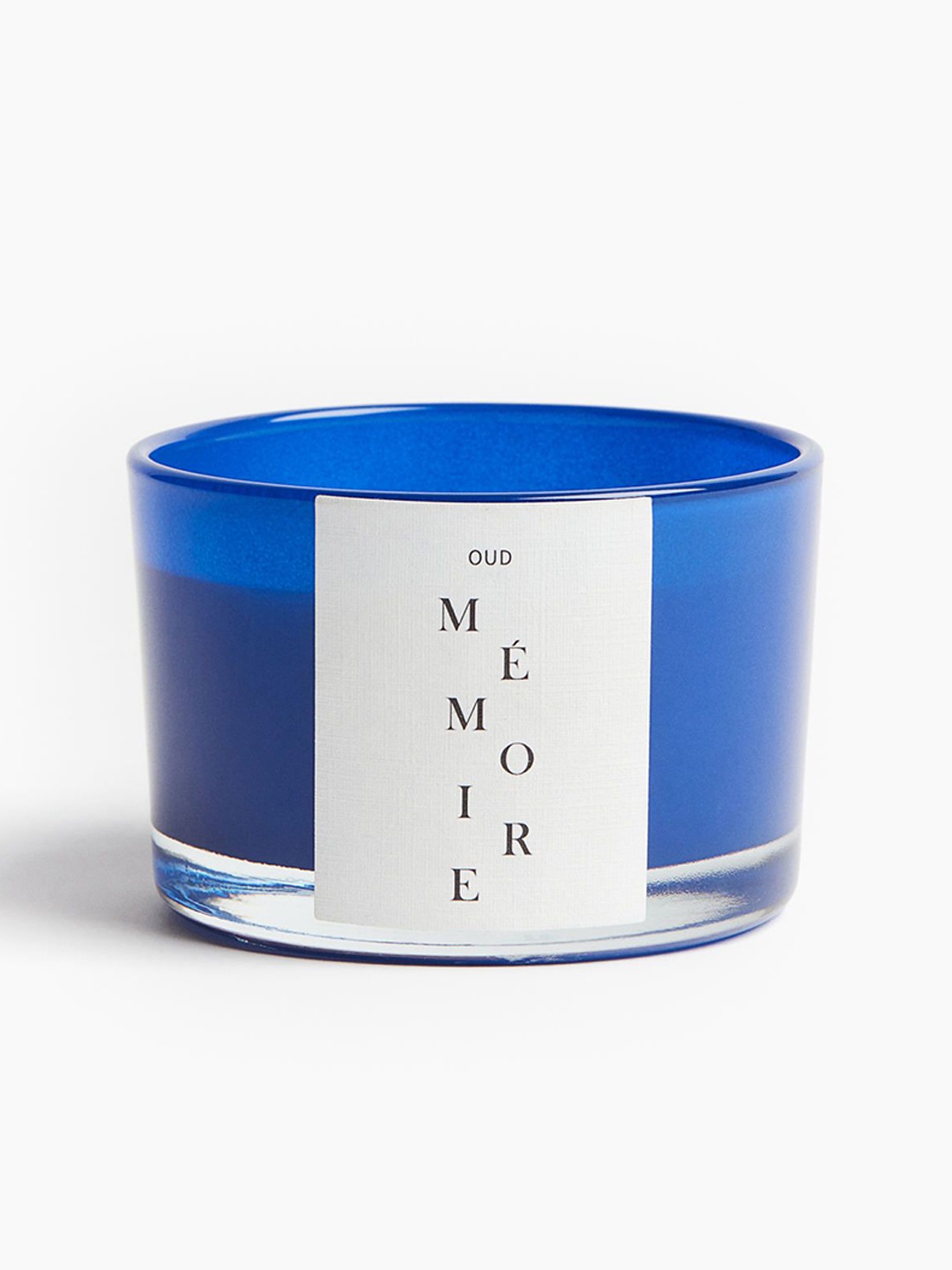 

H&M Blue Scented Candle In Glass Holder