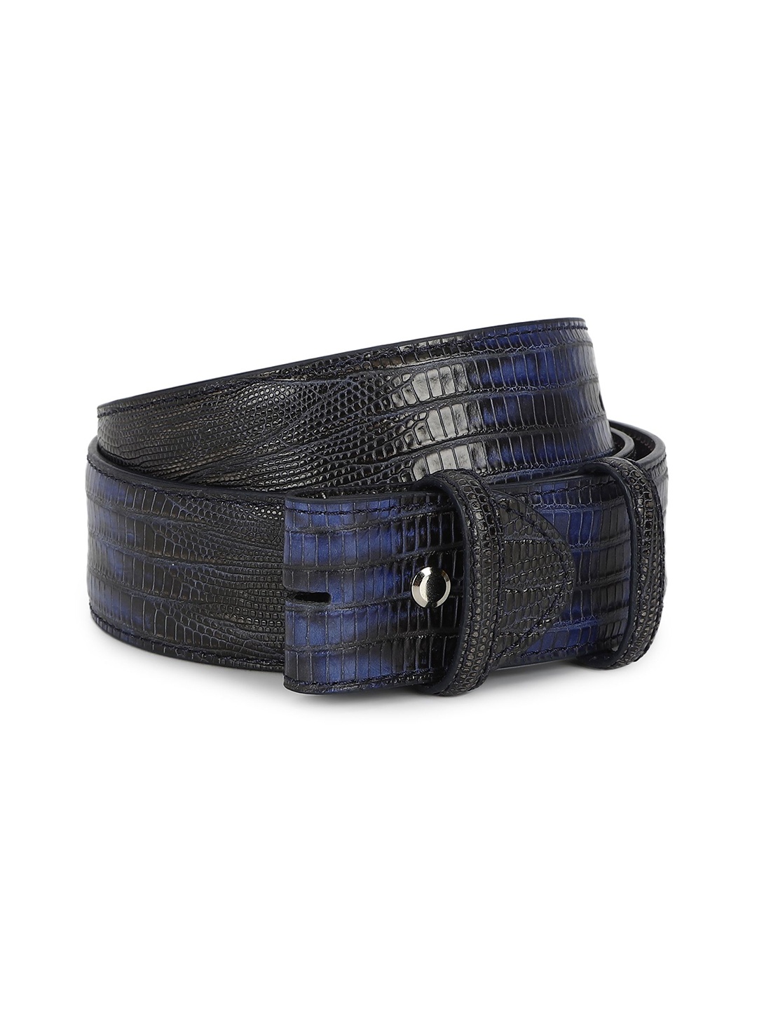 

ELLIOT RHODES Men Textured Leather Belt, Black