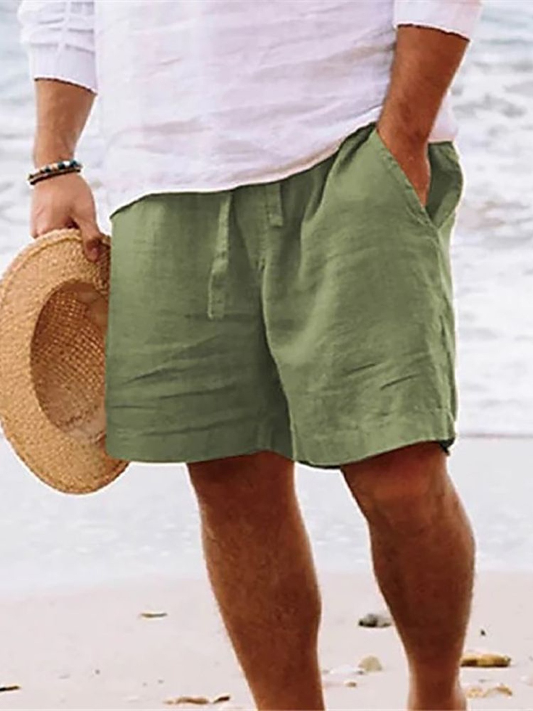 

StyleCast x Revolte Men Mid-Rise Regular Shorts, Green