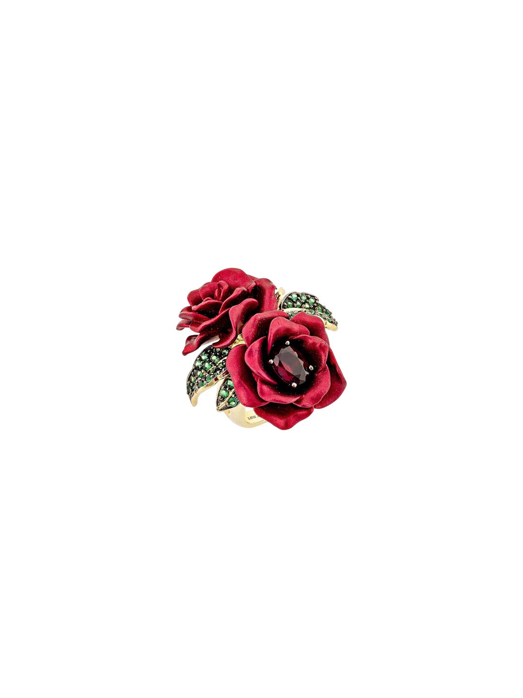 

MISS JO 925 Sterling Silver Gold-Plated Mystic Rose Bouquet Cocktail Finger Ring