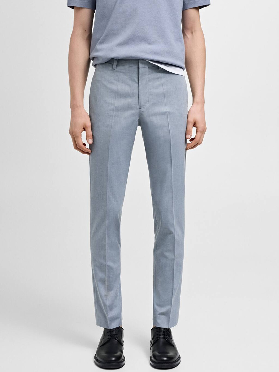 

MANGO MAN Super Slim Fit Formal Trousers, Blue