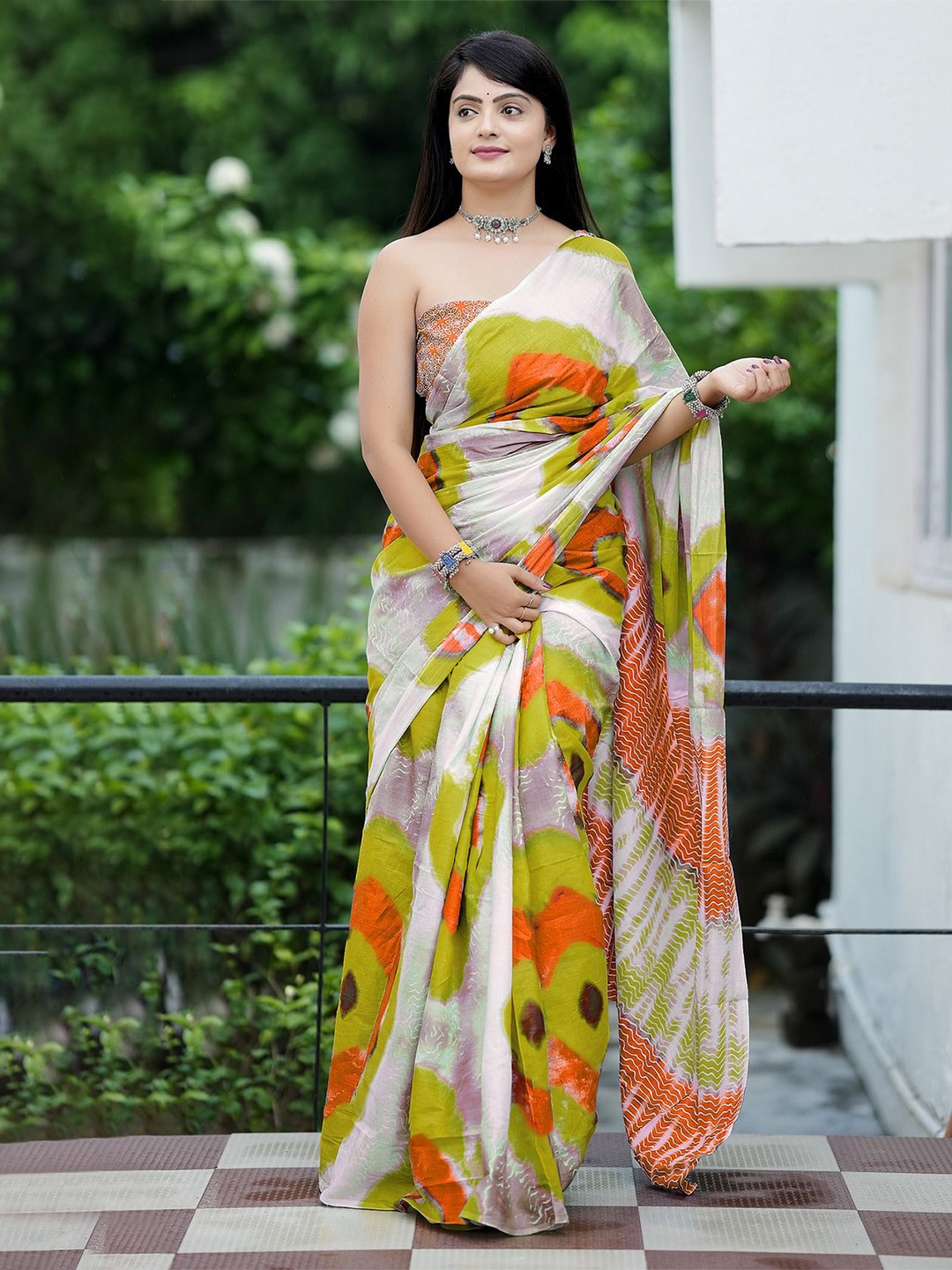 

Anouk Pure Cotton Saree, Green