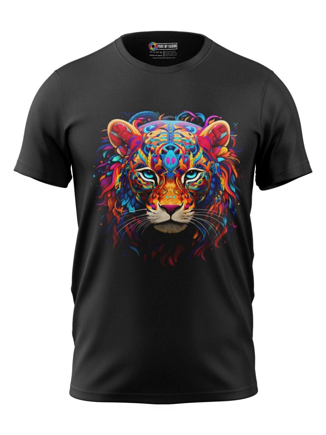 

Print My Fashion Boys Graphic Printed Round Neck Cotton T-shirt, Black