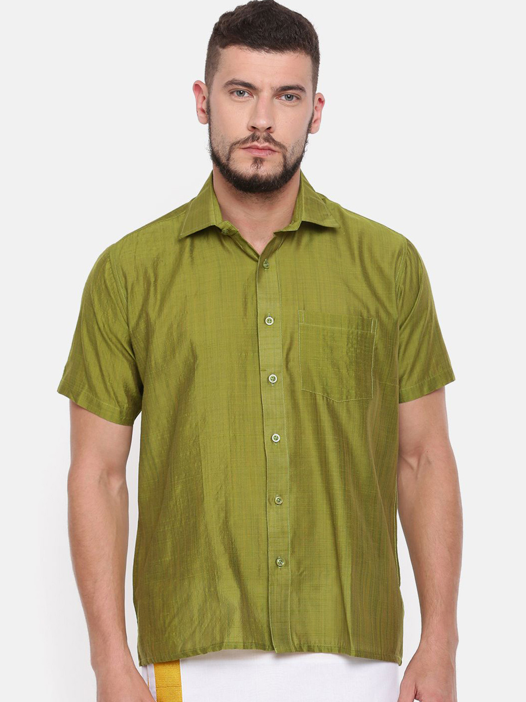 

Cross Court Men Opaque Party Shirt, Green