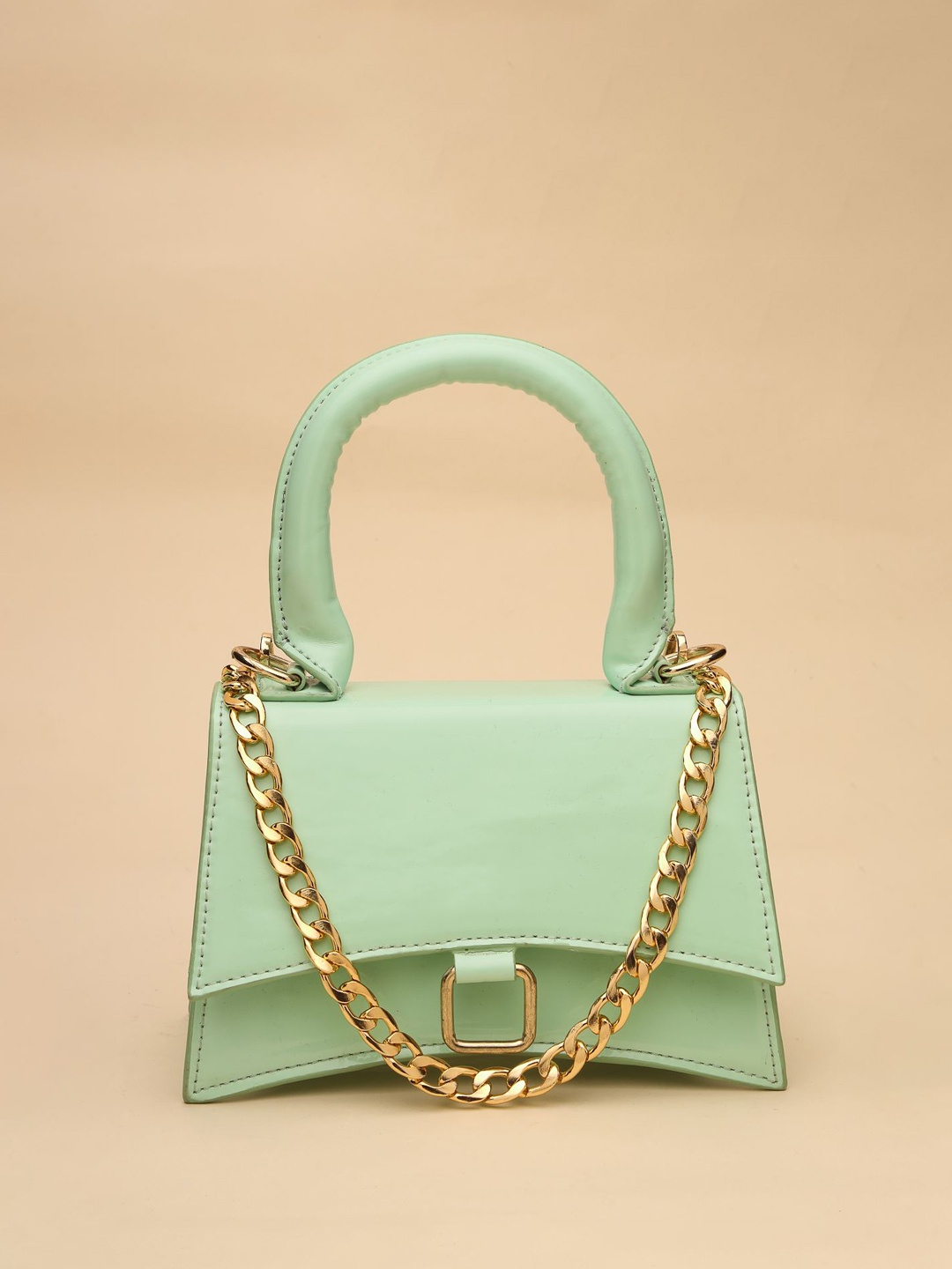 

DressBerry PU Structured Sling Bag with Tasselled, Green