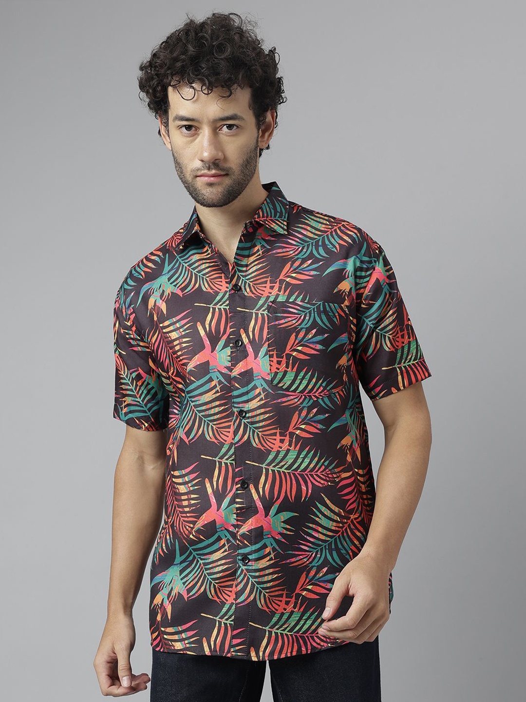 

KLOSET BY RIAG Men Classic Floral Opaque Printed Casual Shirt, Multi