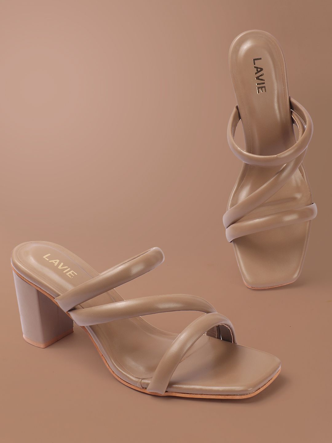 

Lavie Party Block Sandals, Beige