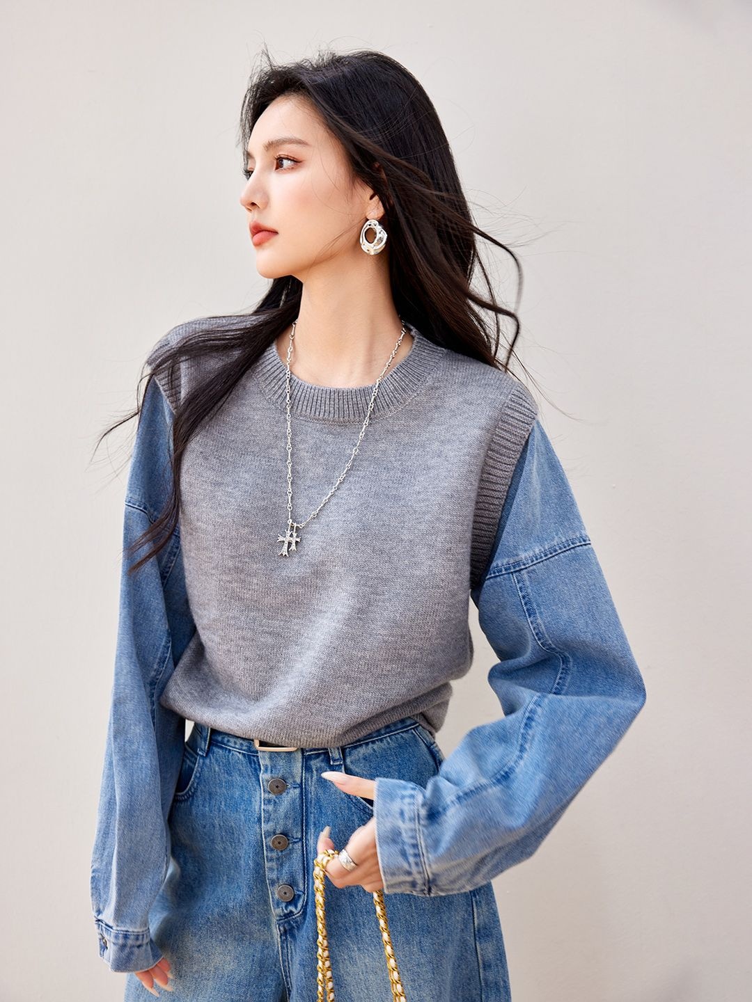 

JC Collection Women Opaque Casual Shirt, Grey