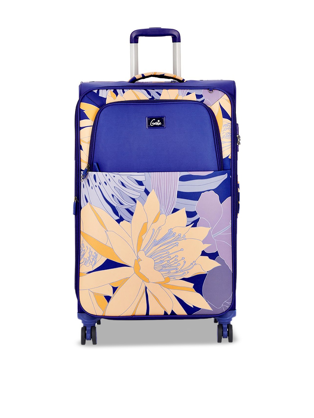 

Genie Bahamas Printed Medium Trolley Bag, Purple