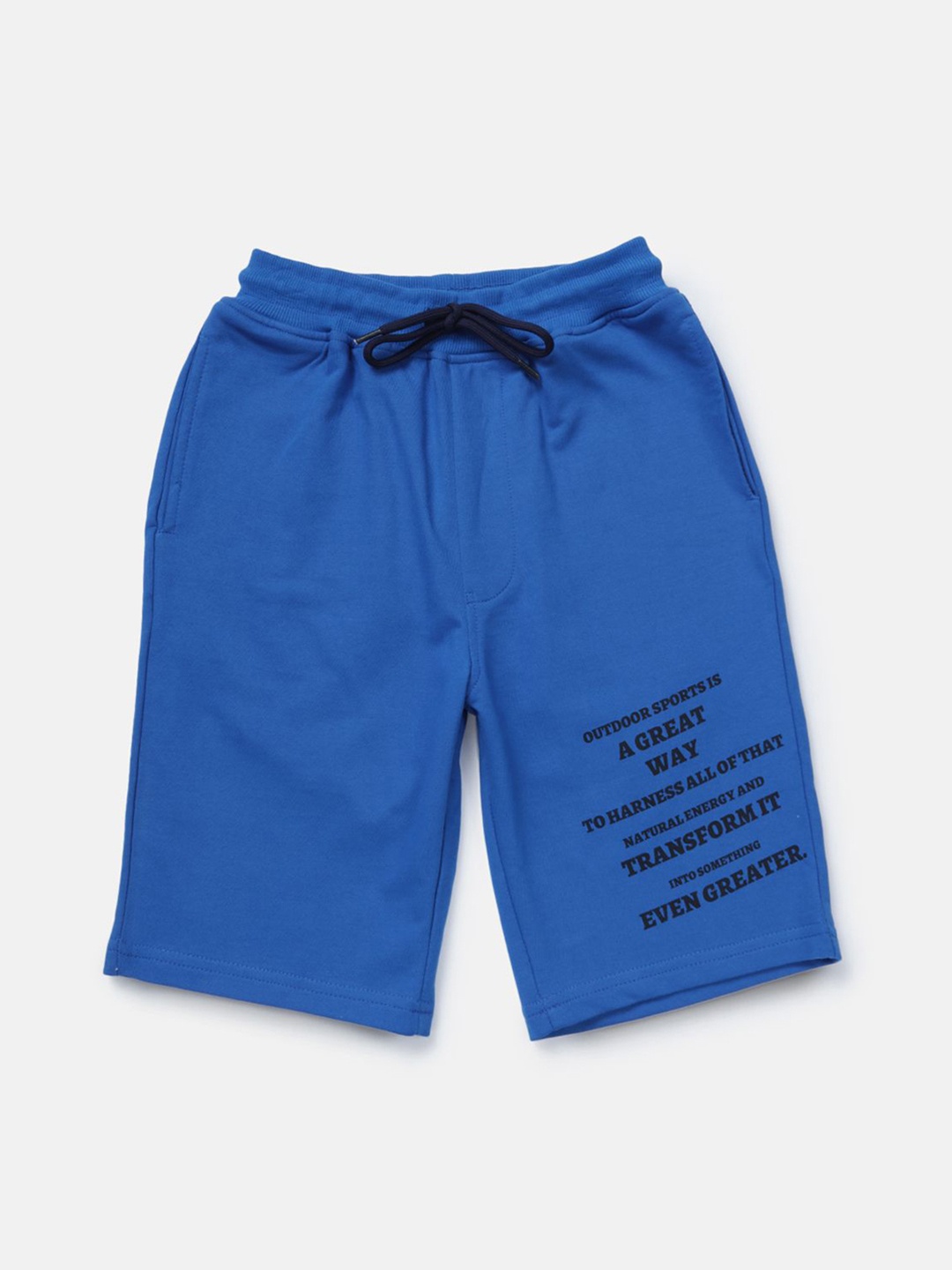 

Gini and Jony Boys Typography Printed Regular Fit Shorts, Blue