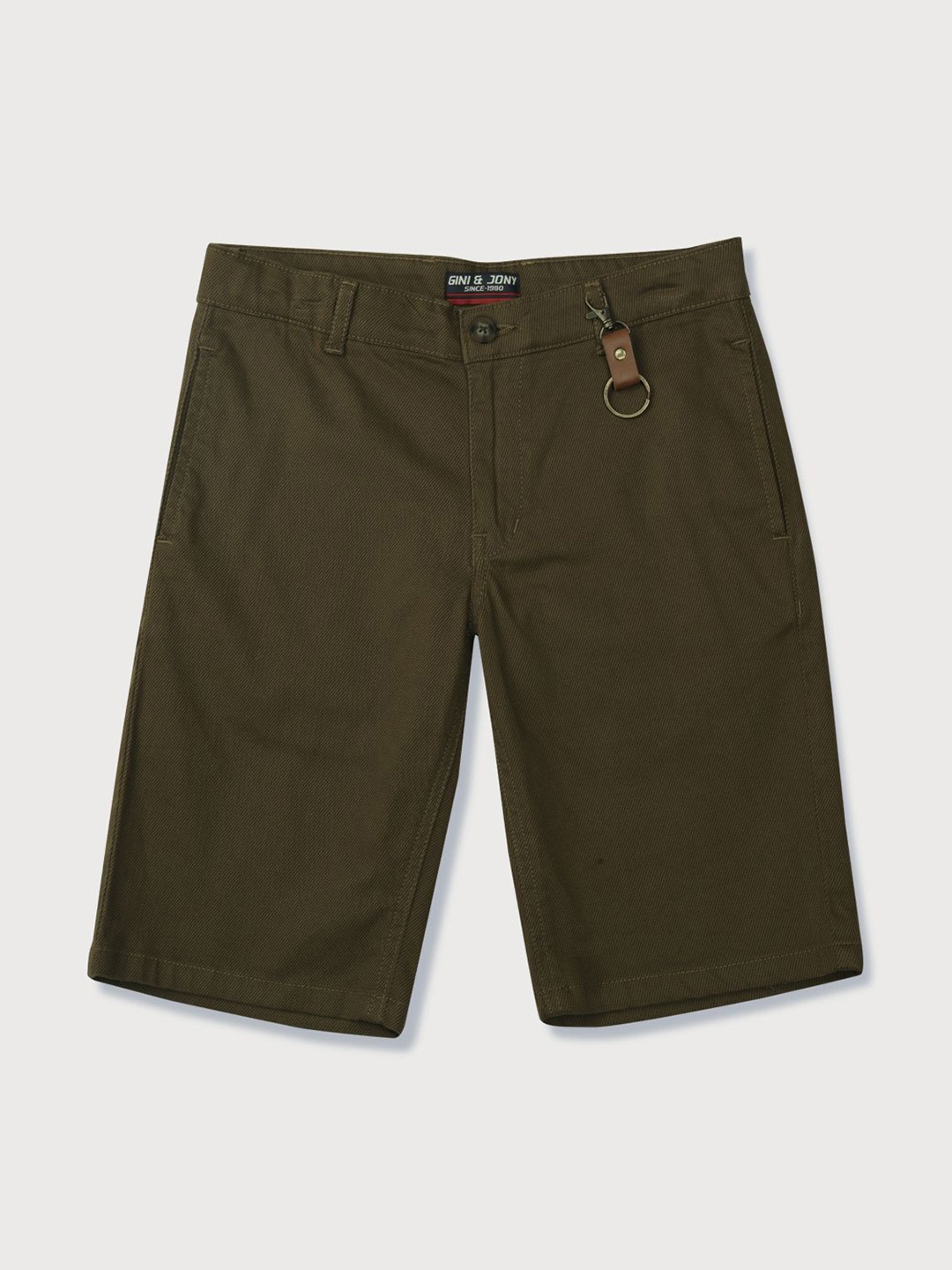 

Gini and Jony Boys Regular Fit Shorts, Olive