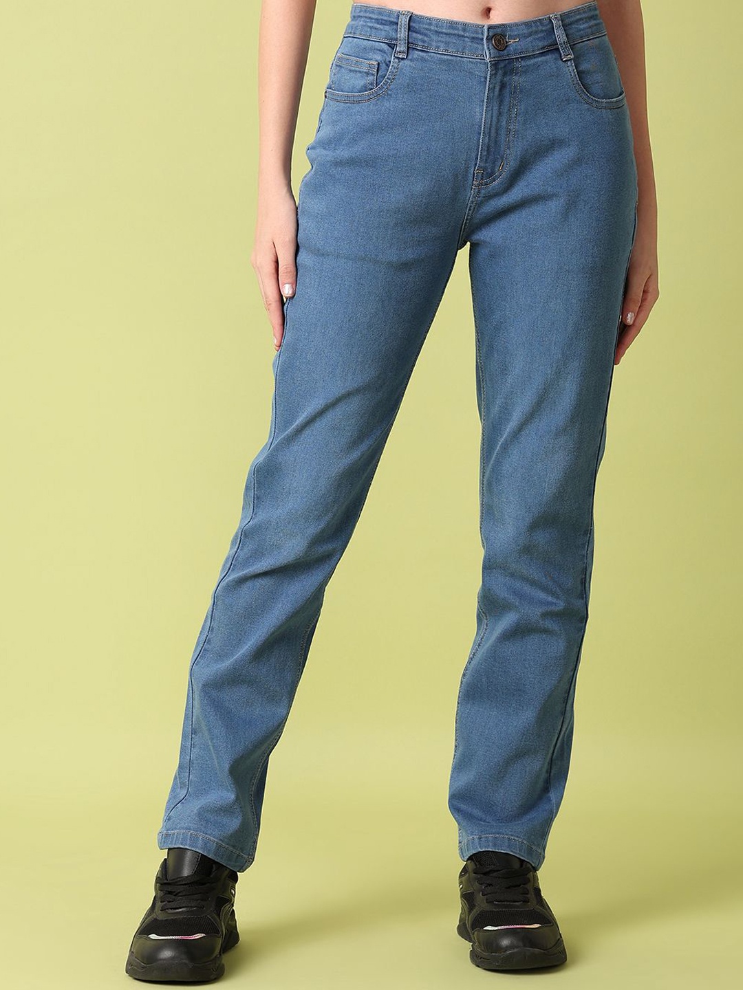 

UNLIMITED Women Slim Fit Clean Look No Fade Jeans, Blue