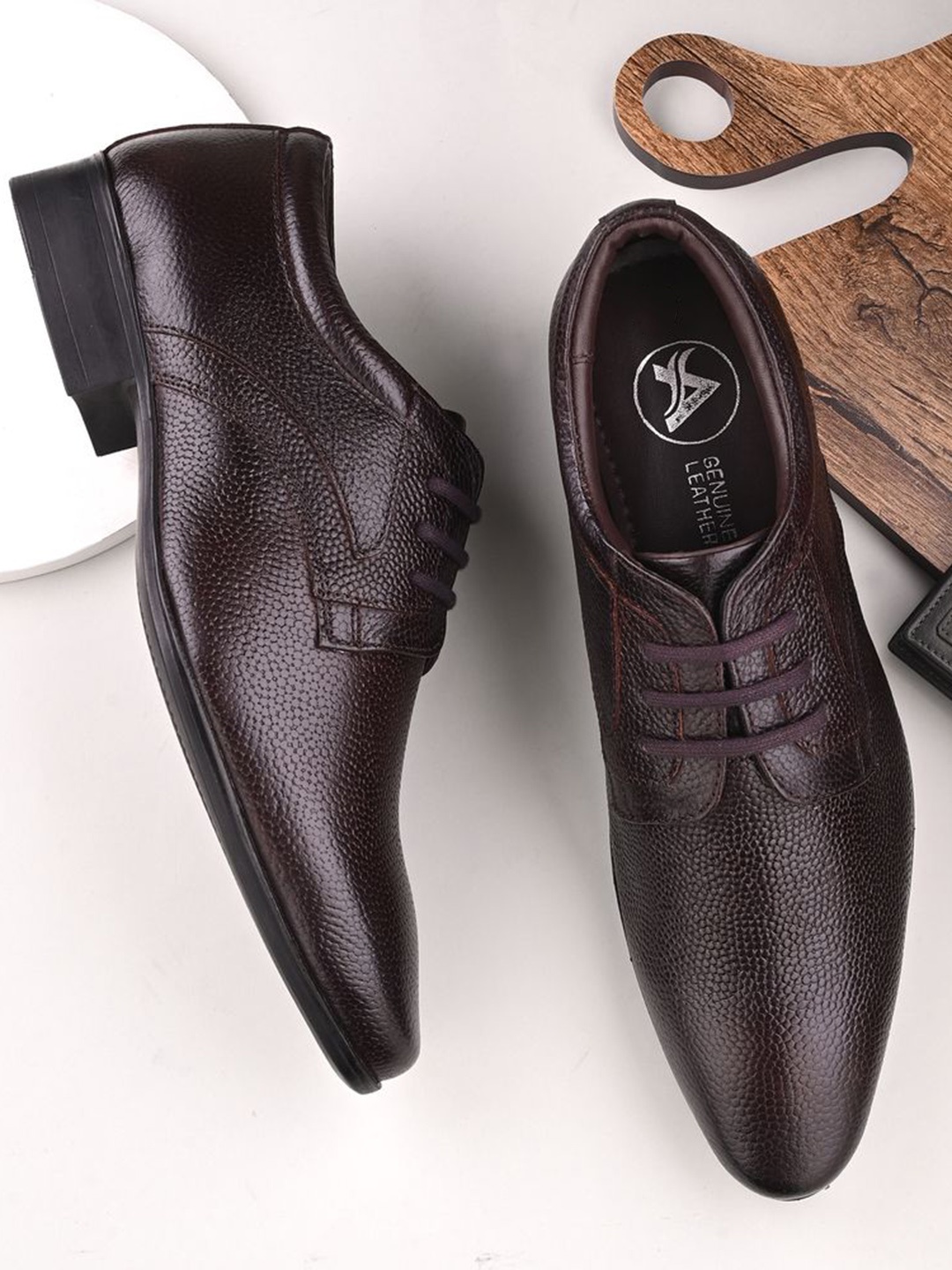 

Auserio Men Derbys Formal Shoes, Brown