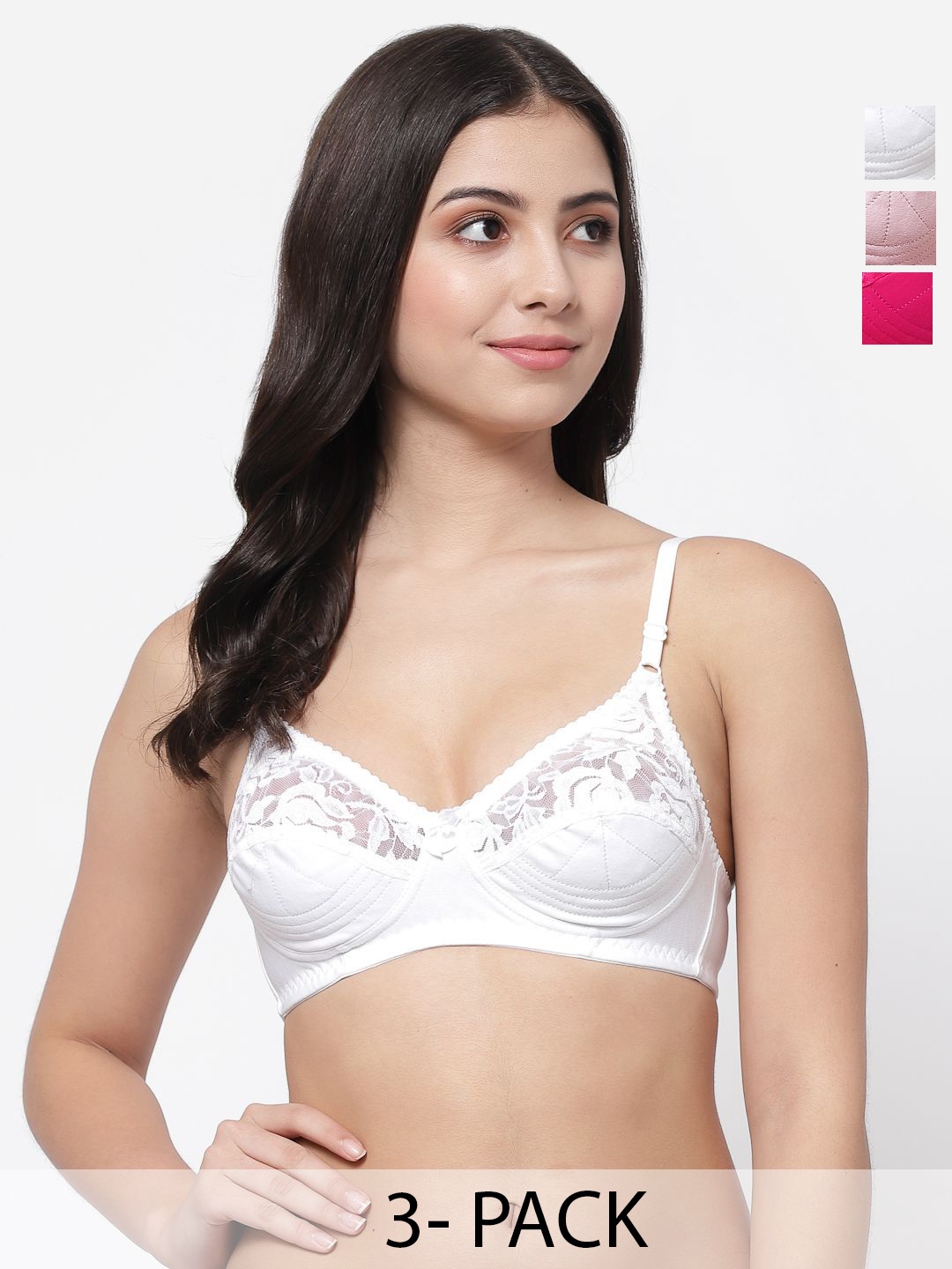 

Docare Bralette Bra Full Coverage, White