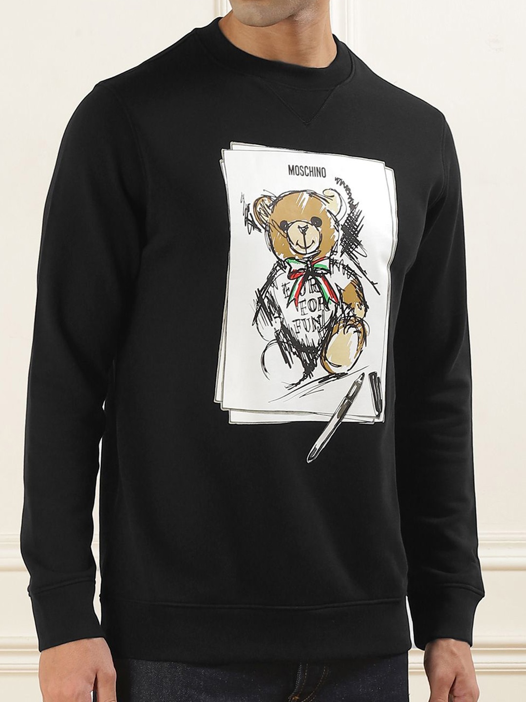 

MOSCHINO COUTURE Men Printed Sweatshirt, Black