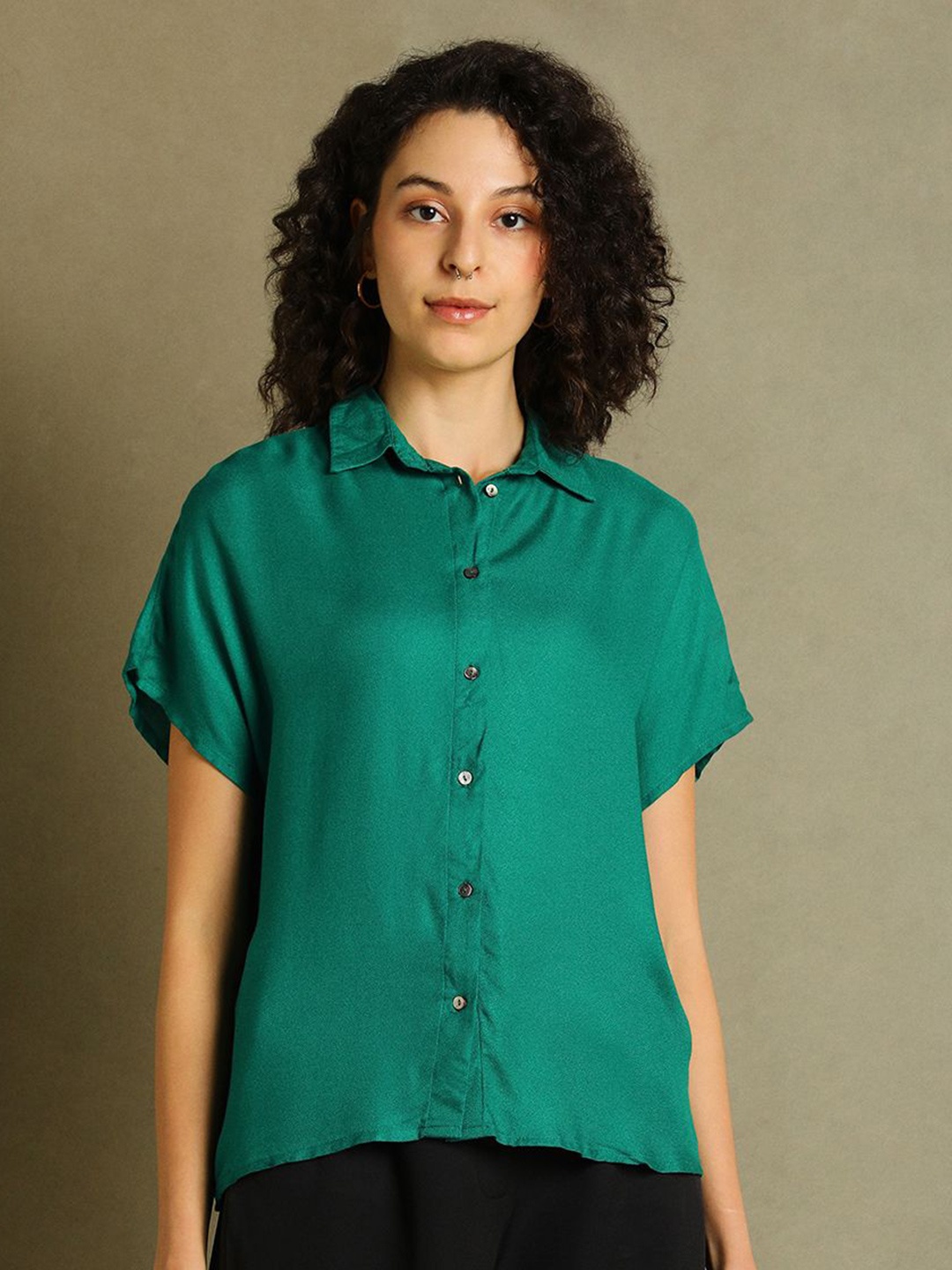 

DL Woman Women Opaque Casual Shirt, Green