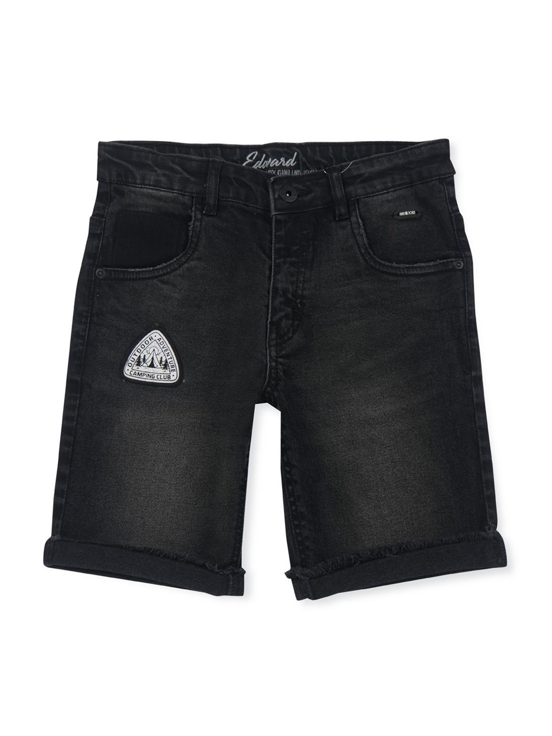 

Gini and Jony Boys Washed Denim Shorts, Black