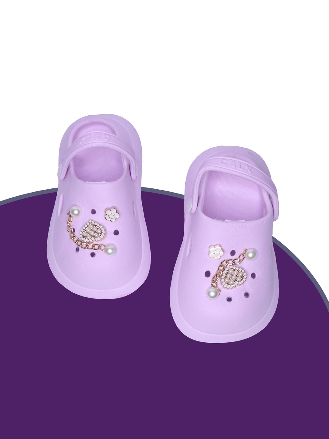 

BAESD Girls Embellished Croslite Clogs, Purple
