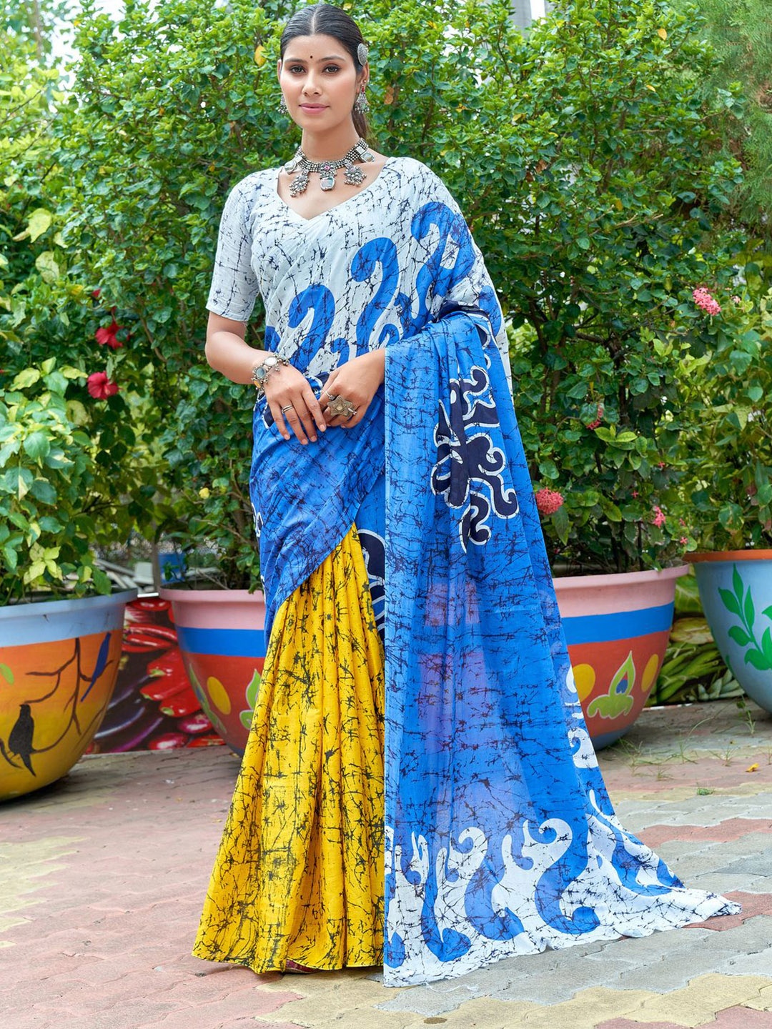 

Anouk Ethnic Motifs Pure Cotton Saree, White