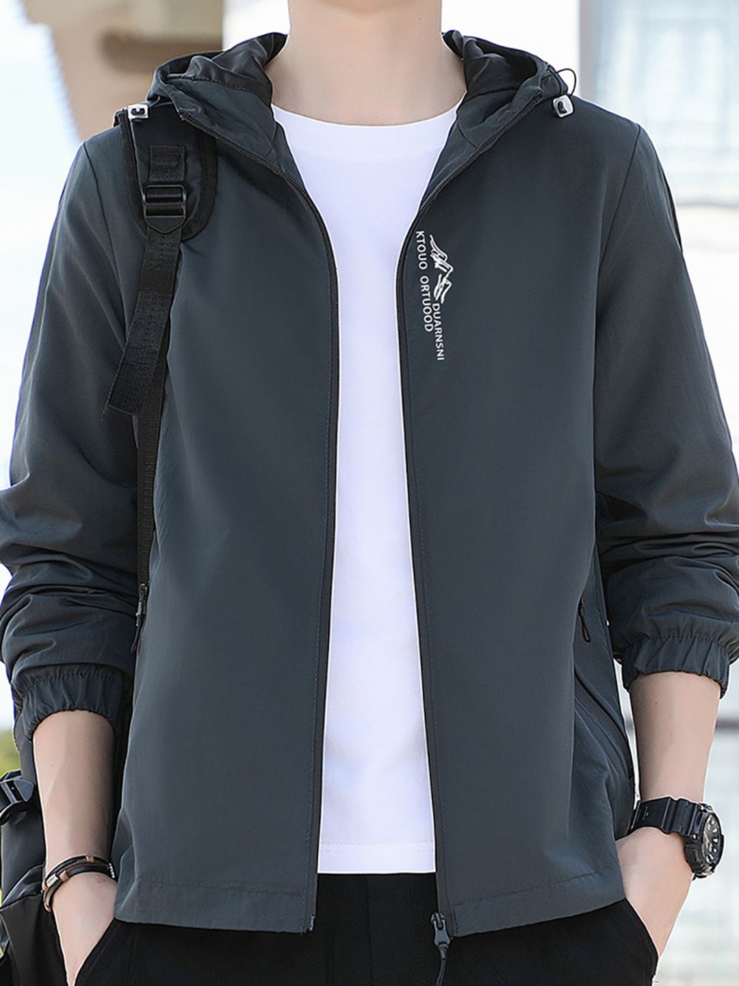 

StyleCast x Revolte Open Front Jacket, Grey