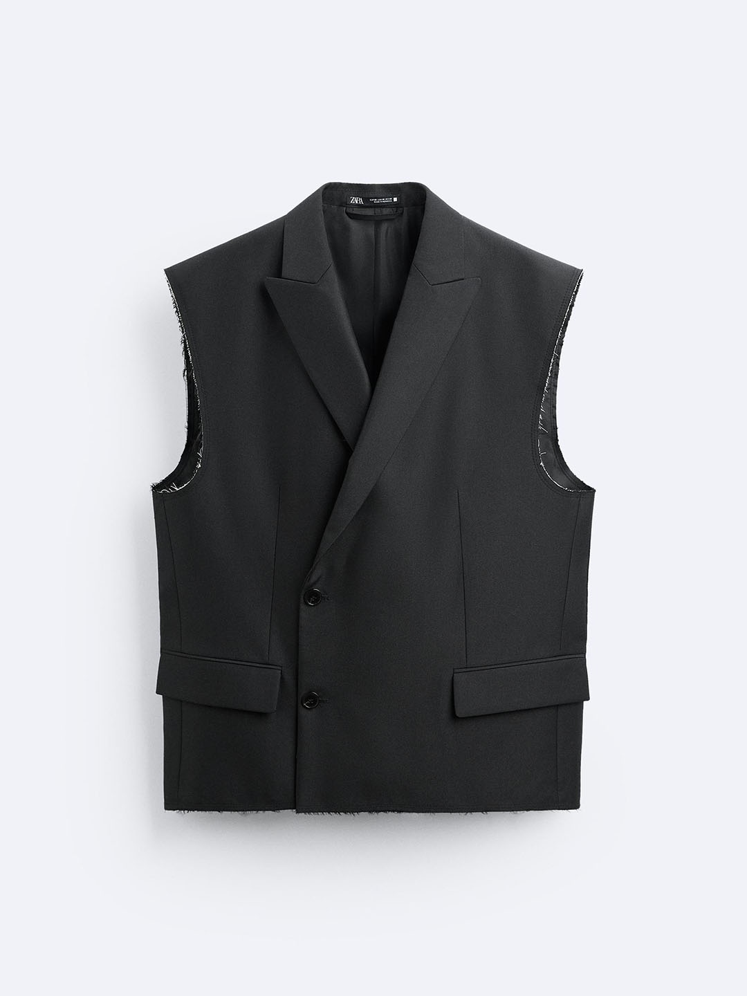 

ZARA Women Sleeveless Waistcoat, Black