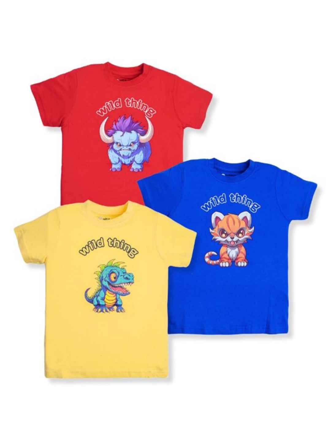 

allorio kids Boys 3 Printed Applique Slim Fit T-shirt, Multi