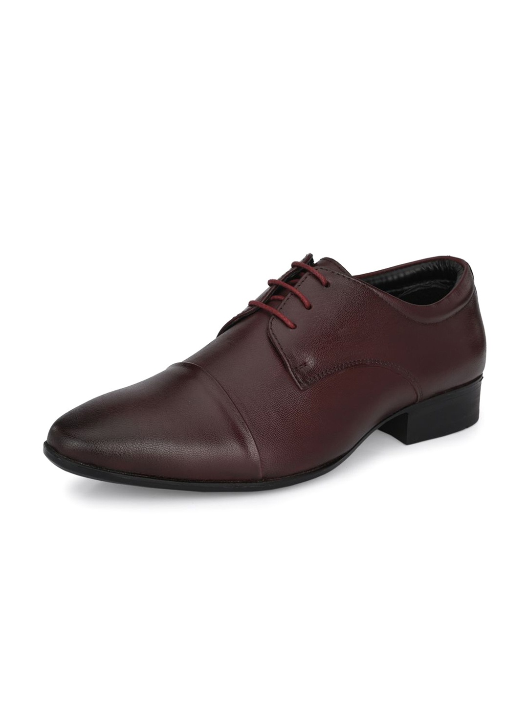 

Auserio Men Leather Formal Derbys, Burgundy