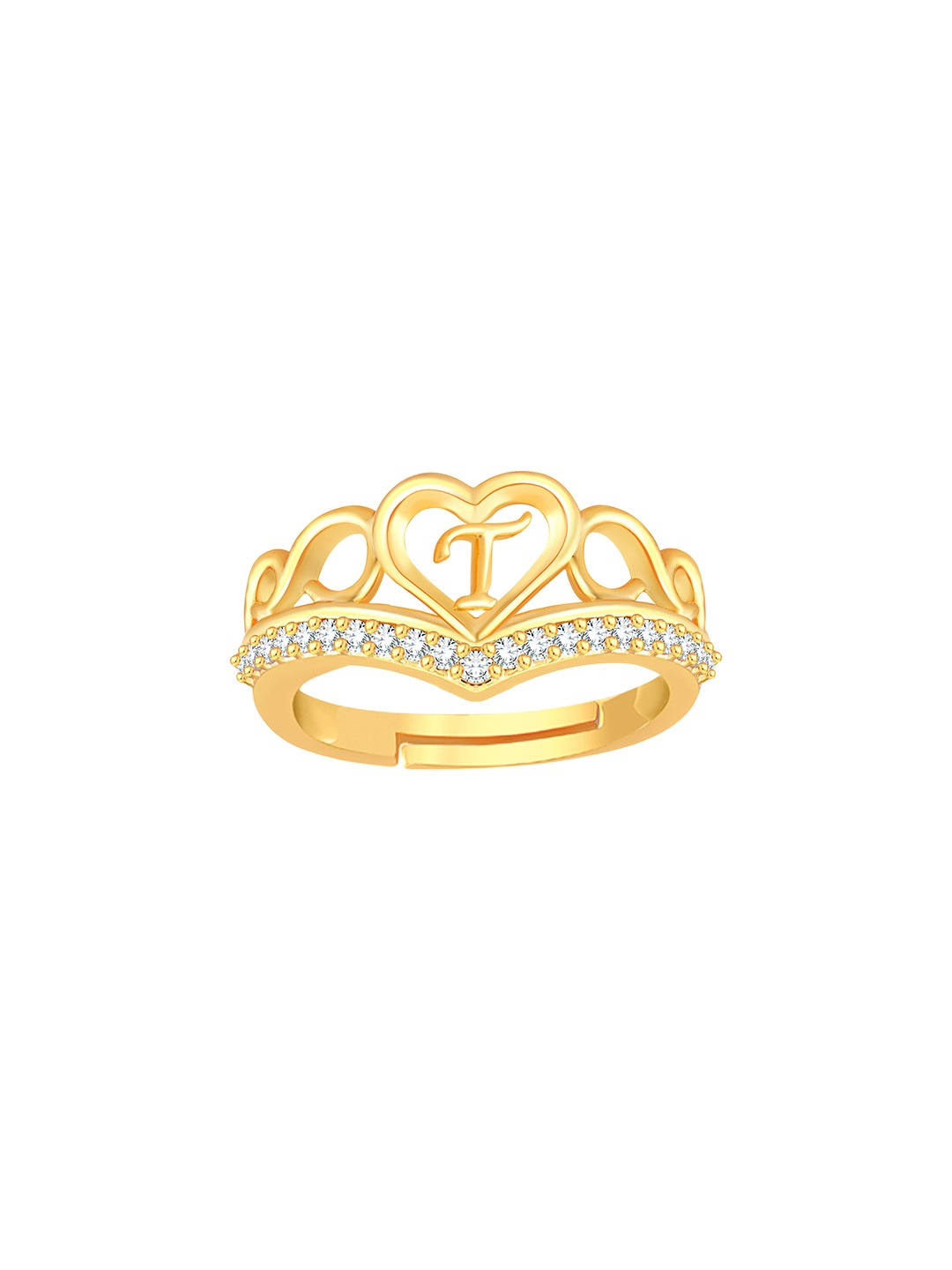 

Lila Gold-Plated AD Studded Finger Ring