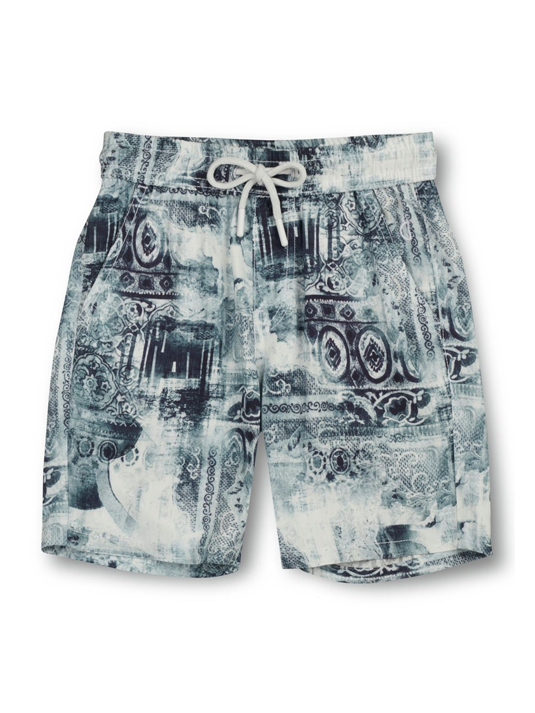 

Gini and Jony Boys Abstract Printed Regular Fit Shorts, Blue