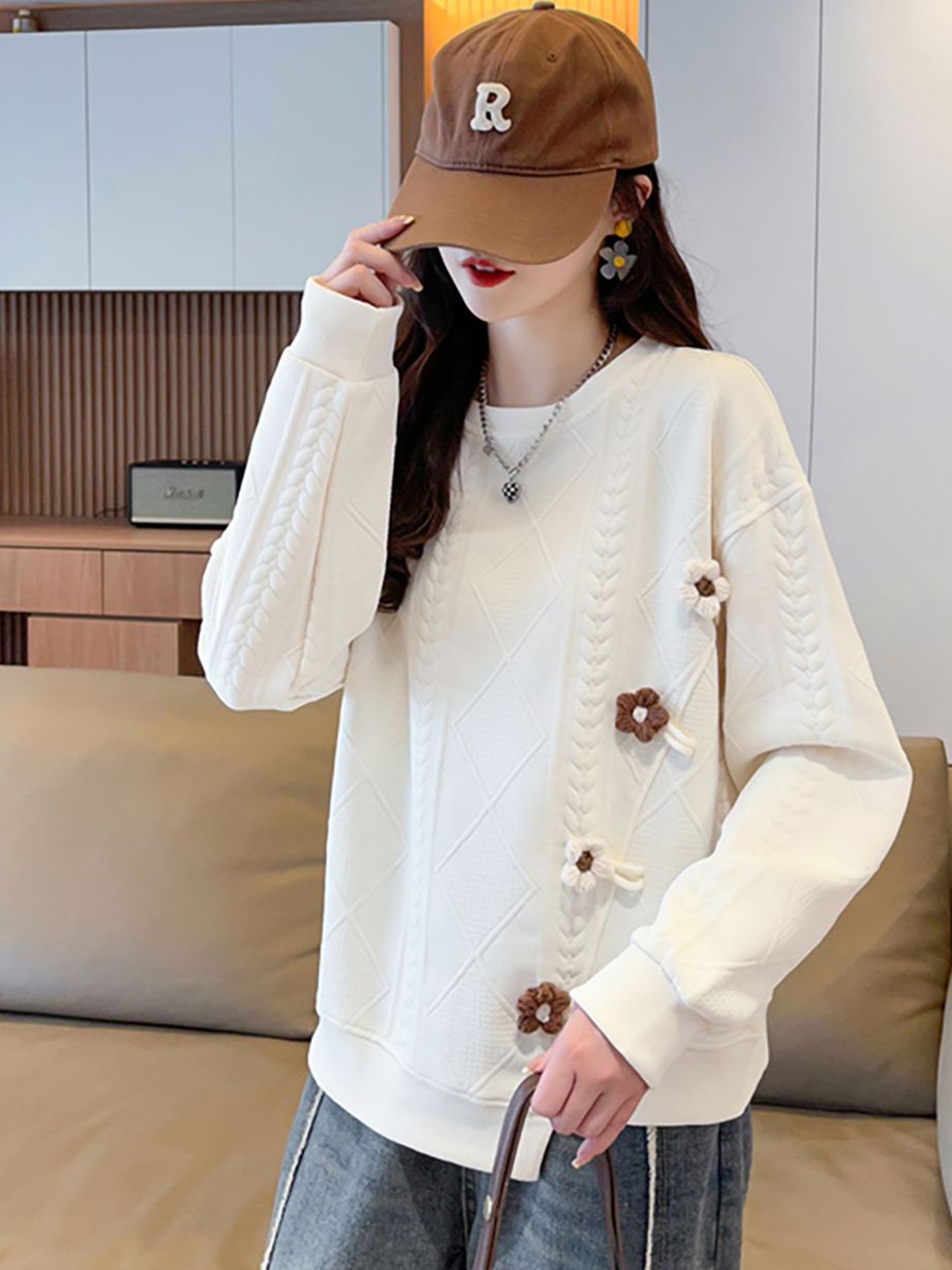 

JC Mode Women Sweatshirt, Beige
