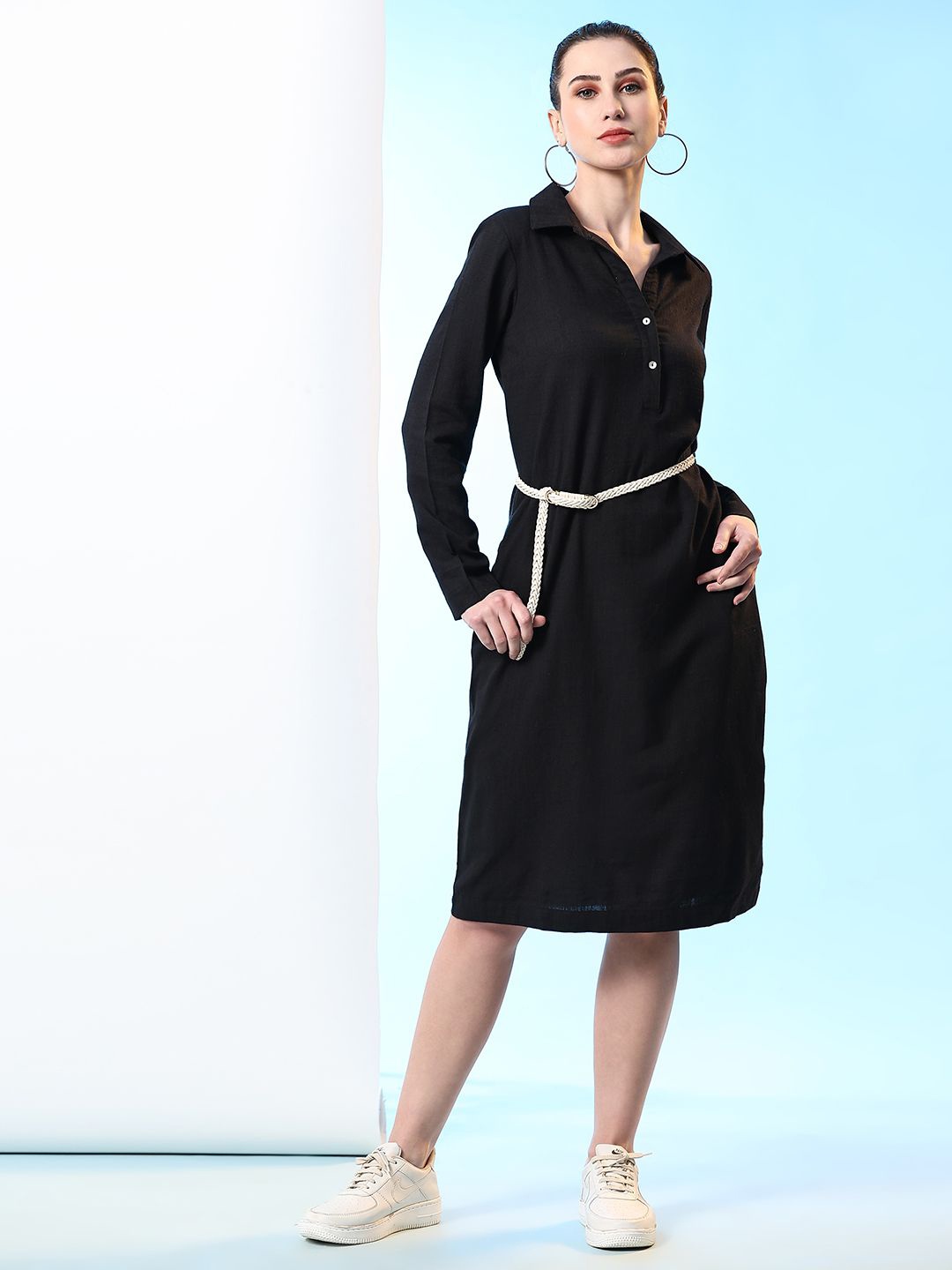 

Pomegal Empire Dress, Black