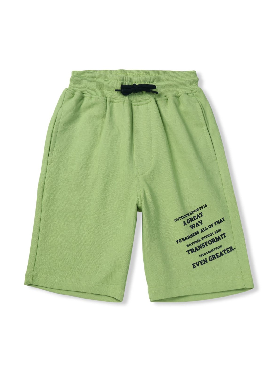 

Gini and Jony Boys Typography Printed Regular Fit Shorts, Green
