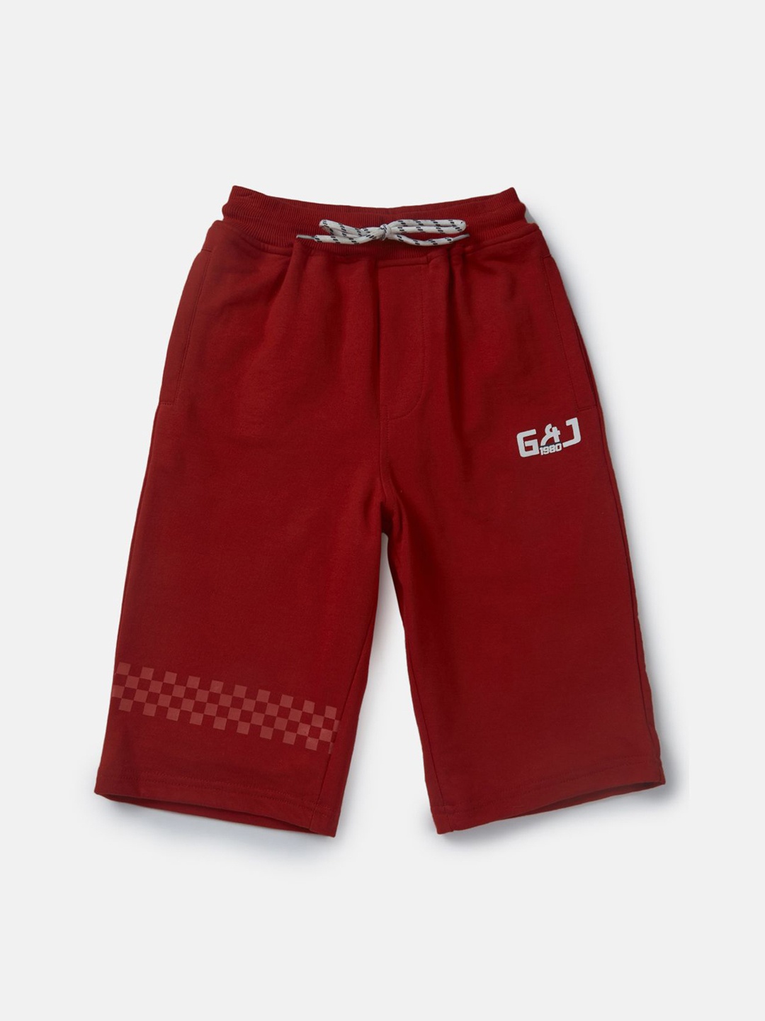 

Gini and Jony Boys Cotton Printed Regular Shorts, Red