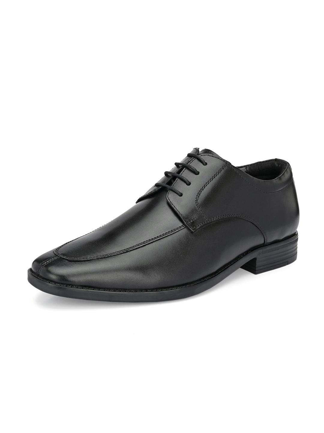 

Auserio Men Leather Formal Derbys, Black