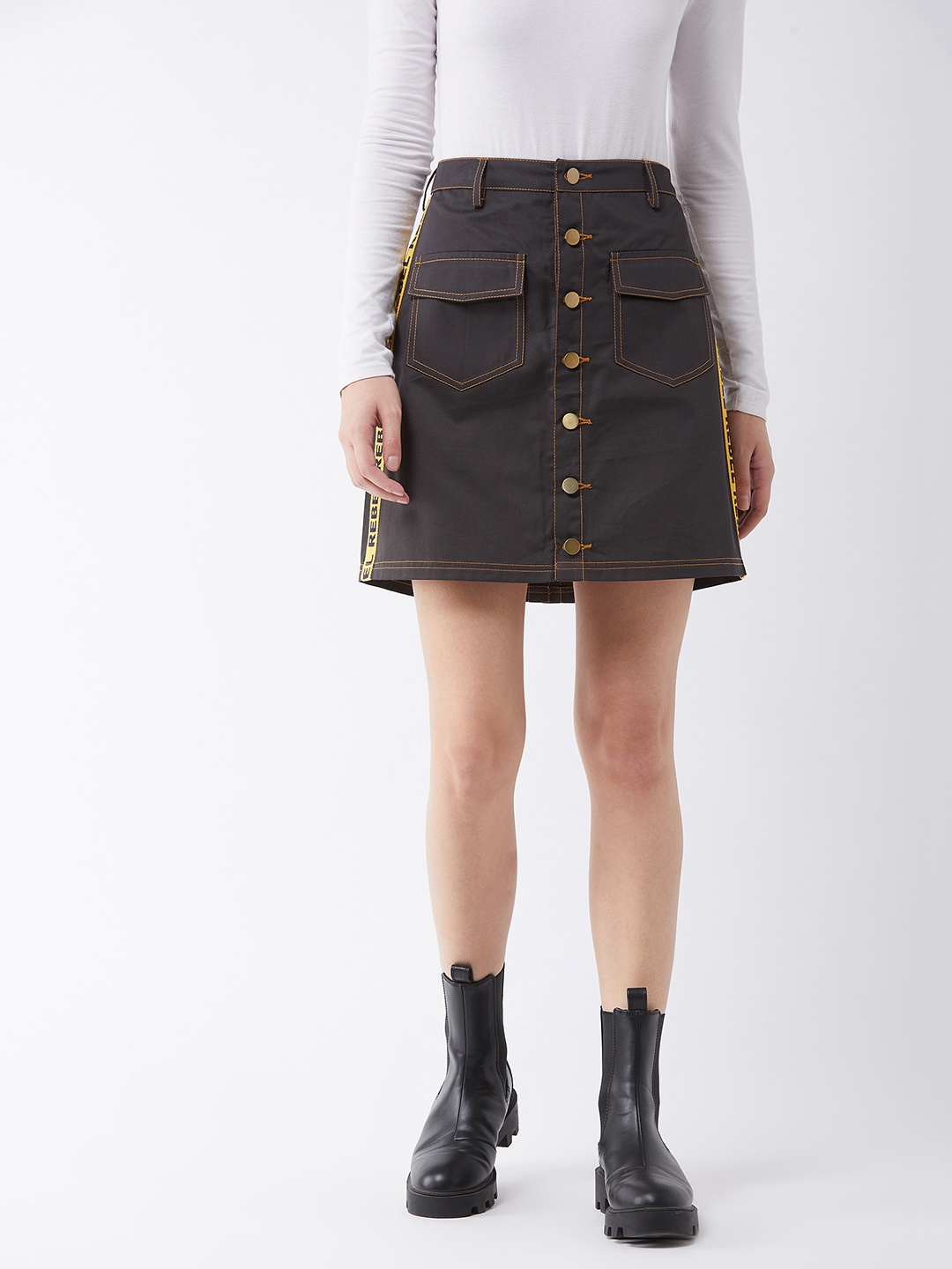 

BAESD Printed Slim Mini Skirt, Olive
