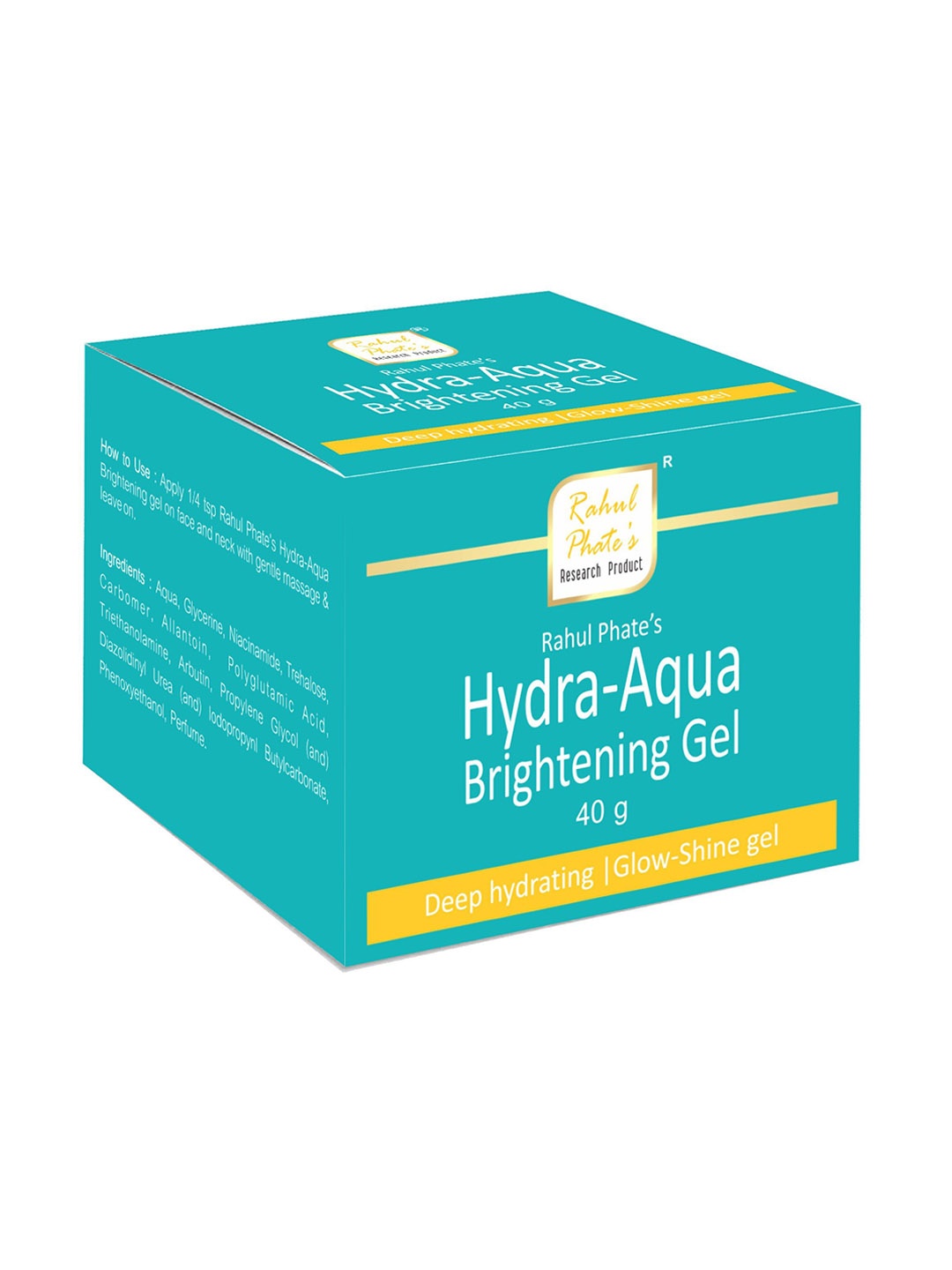 

Rahul Phate Research Product Hydra-Aqua Brightening Gel 40 g, Cream