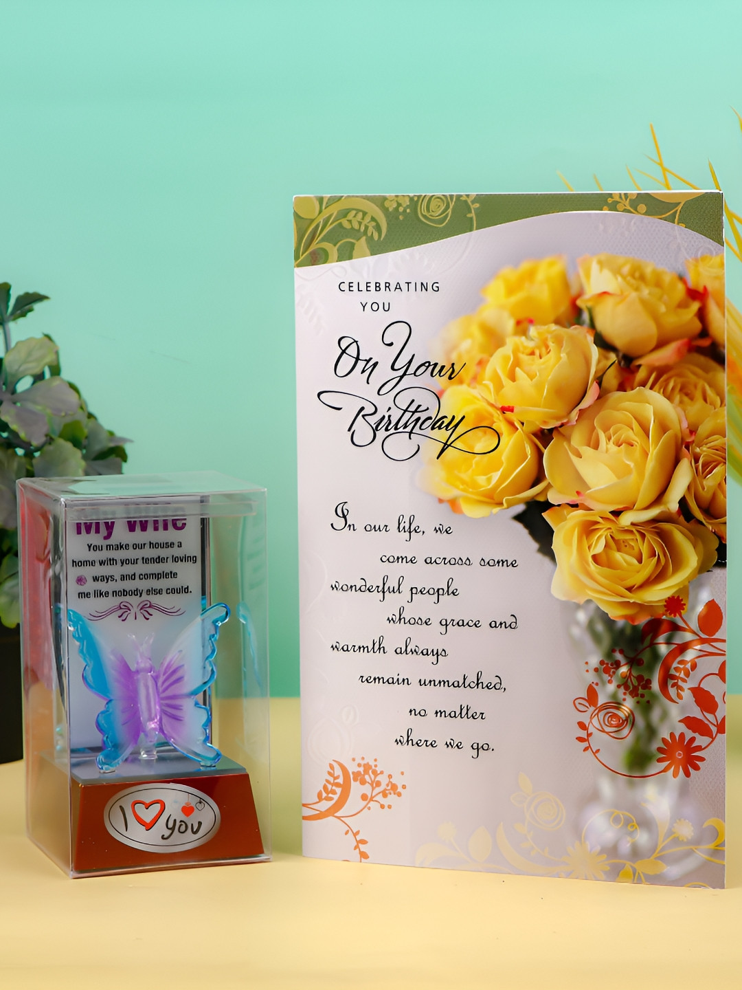 

Archies White & Purple Brother Glass Quotation With Greeting Card