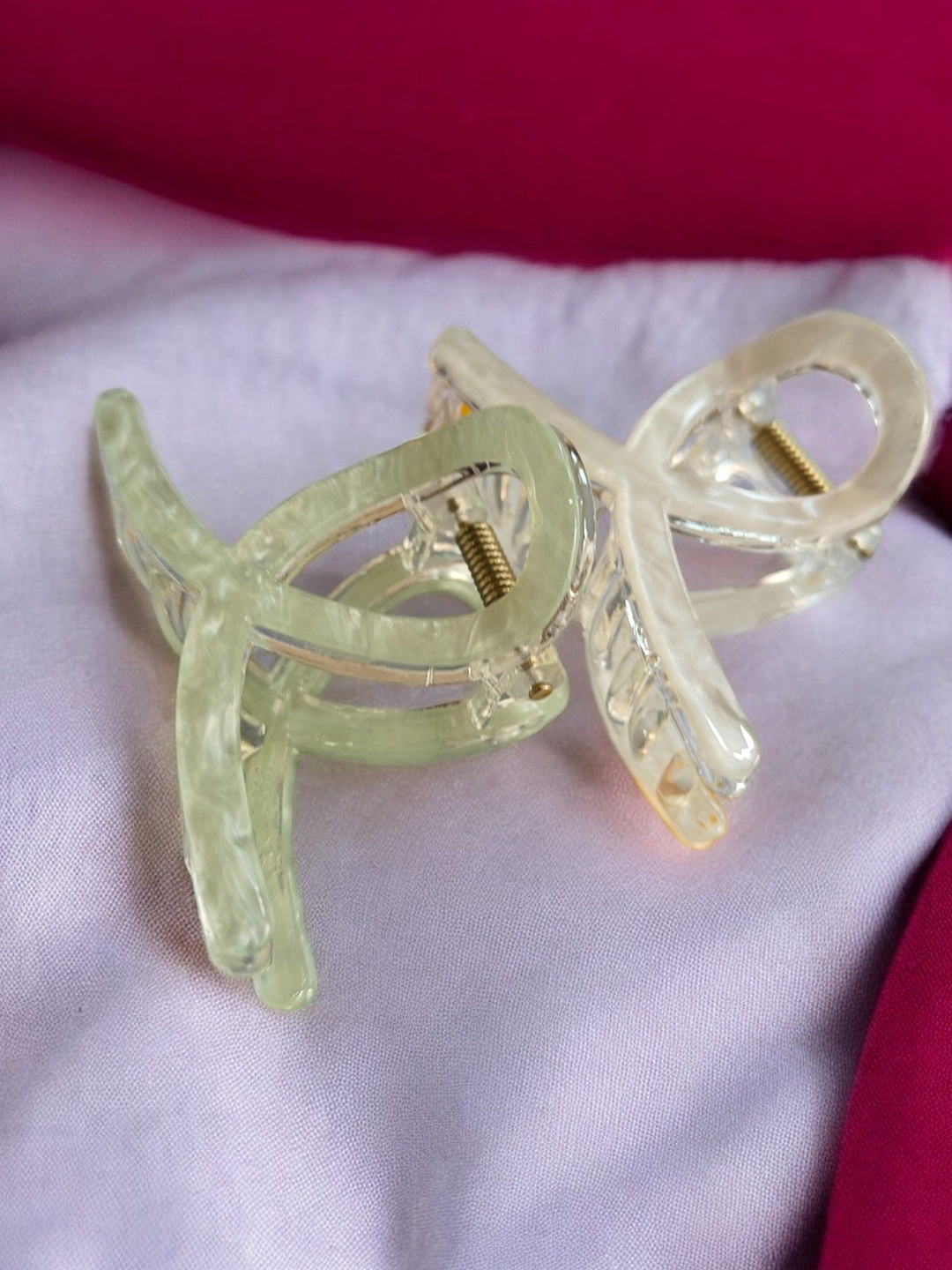 

CHRONEX Women Set of 2 Claw Clip, Green