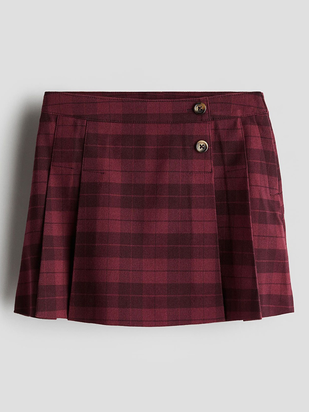 

H&M Girls Checked Pleated Skirts, Red