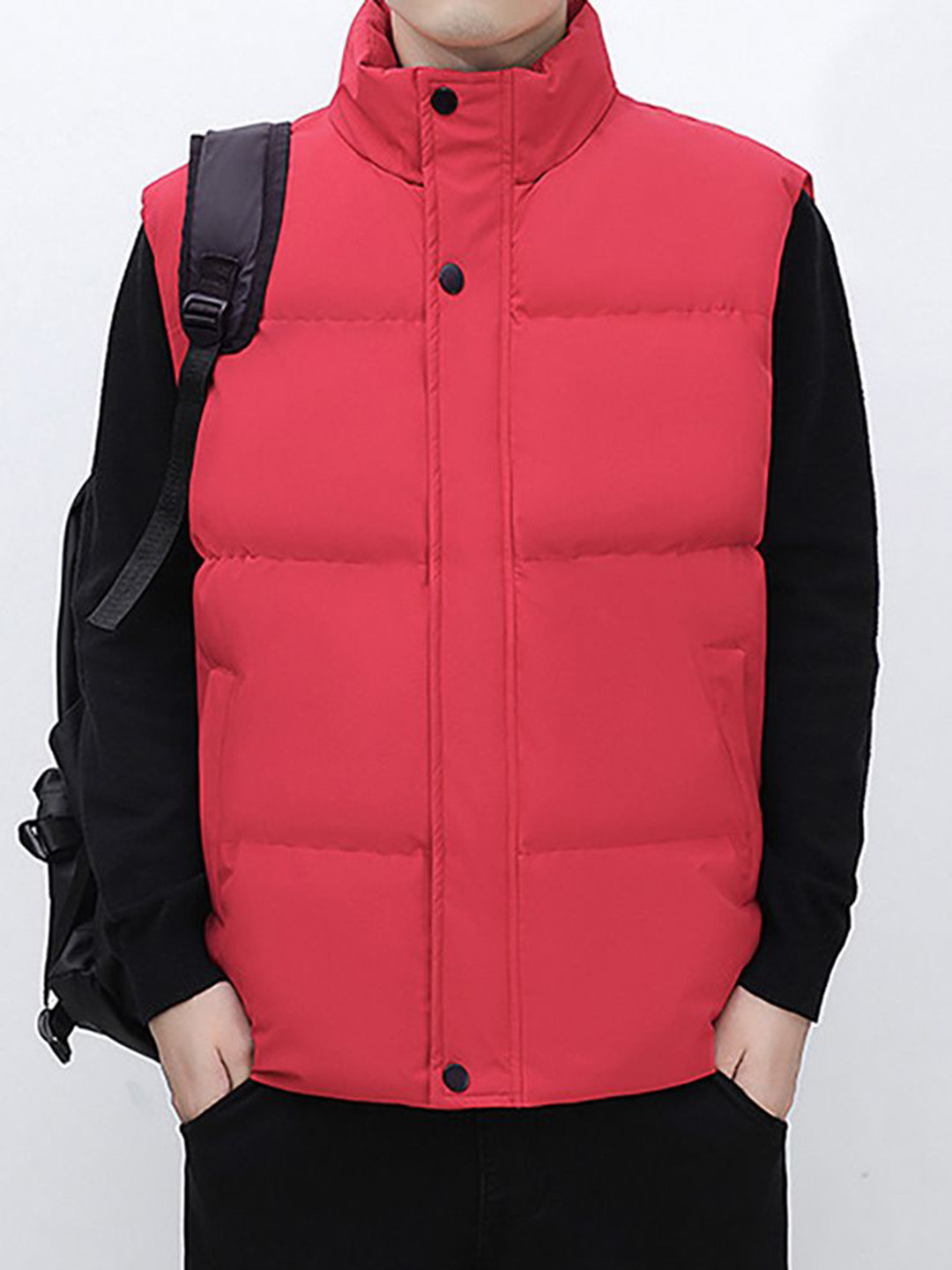 

StyleCast x Revolte Red Mock Neck Jacket