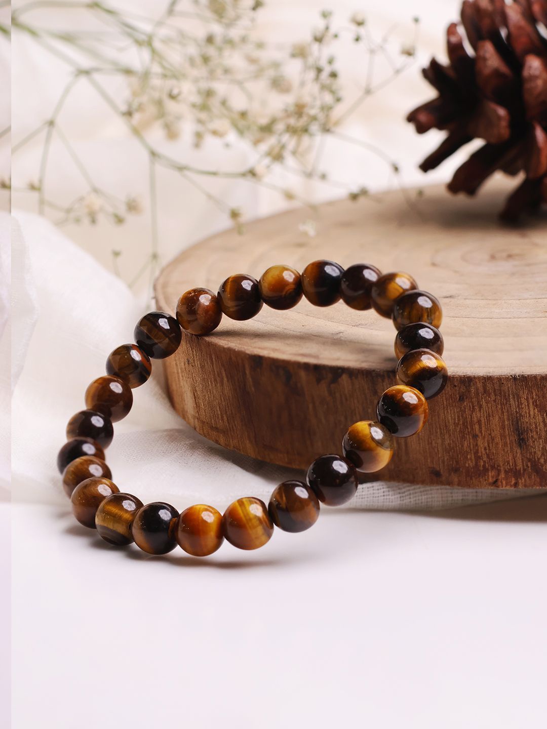 

Shubhanjali Unisex Crystals Bracelet, Brown