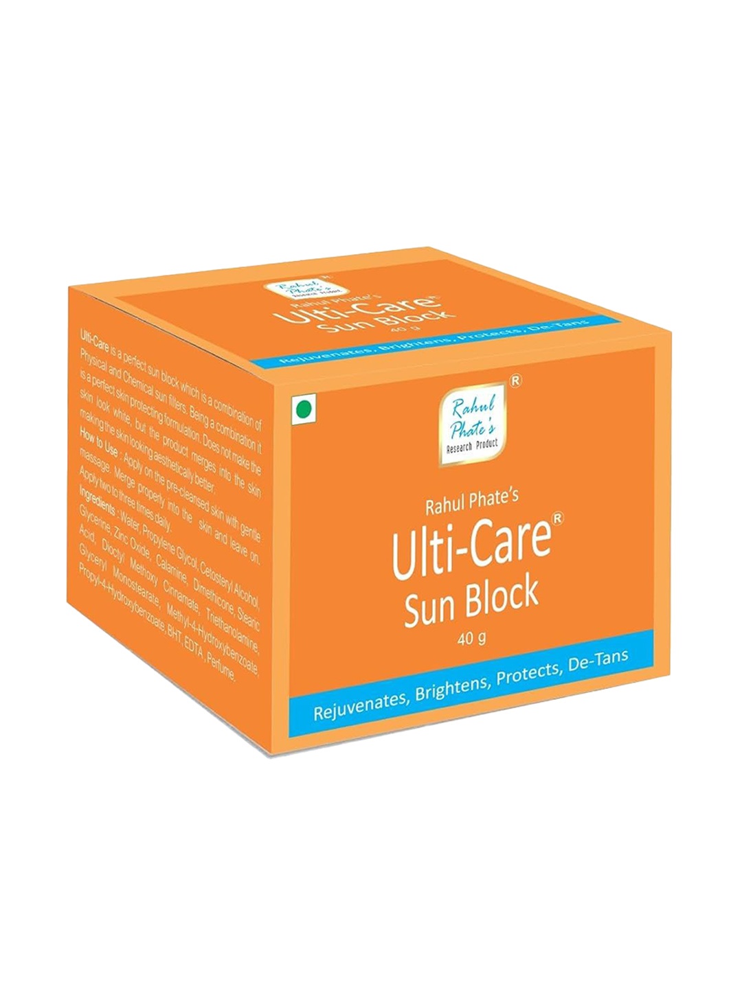 

Rahul Phate Research Product Ulticare Sun Block 40 g, White