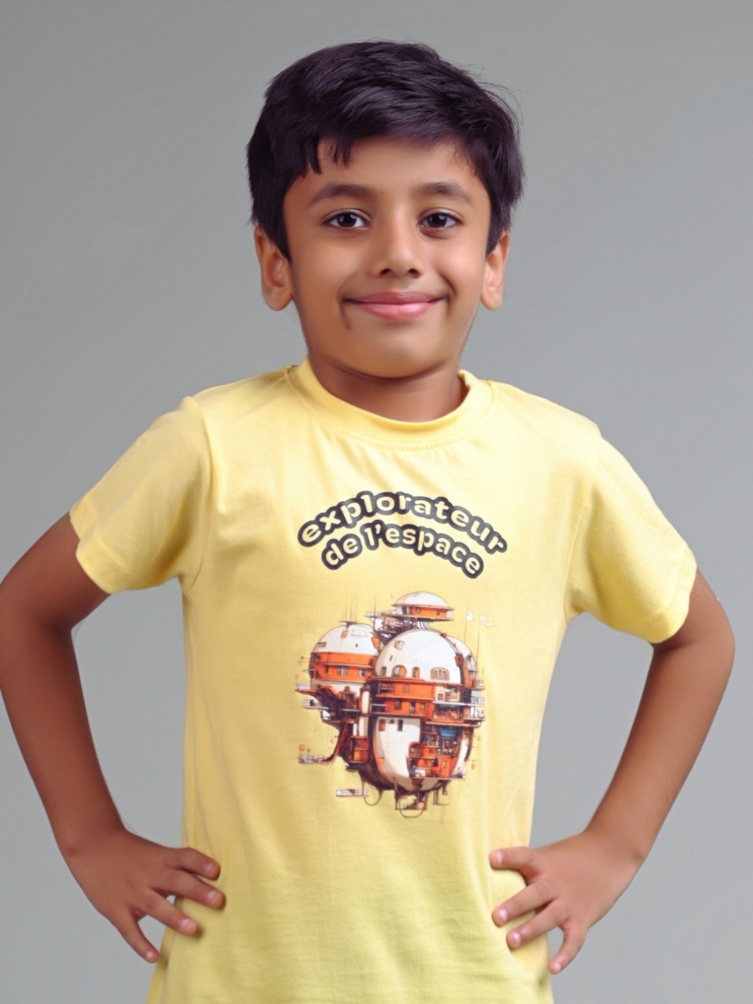 

allorio kids Boys 2 Printed Applique Slim Fit T-shirt, Multi