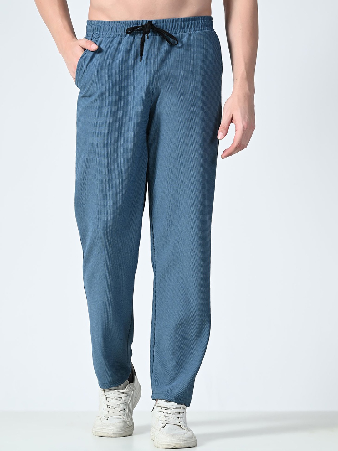 

BAESD Men Mid-Rise Track Pants, Blue