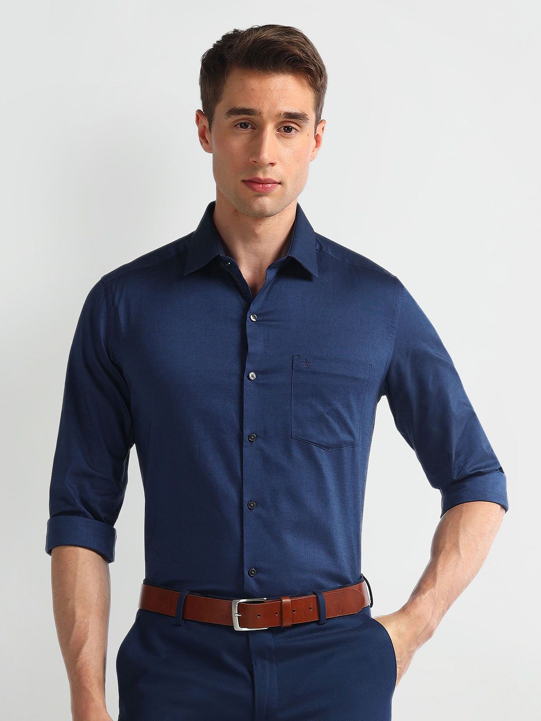 

Arrow Men Slim Fit Opaque Formal Shirt, Blue